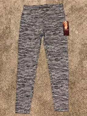 Kyodan Kids Black and Gray Space-Dye Leggings